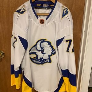 Adidas Authentic Tage Thompson Buffalo Sabres Reverse Retro NHL Jersey White 50